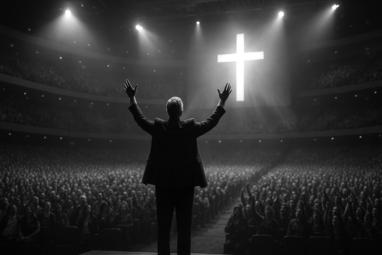 Evangelical prosperity culture where wealth is proof of faith and manipulation becomes divine mandate.