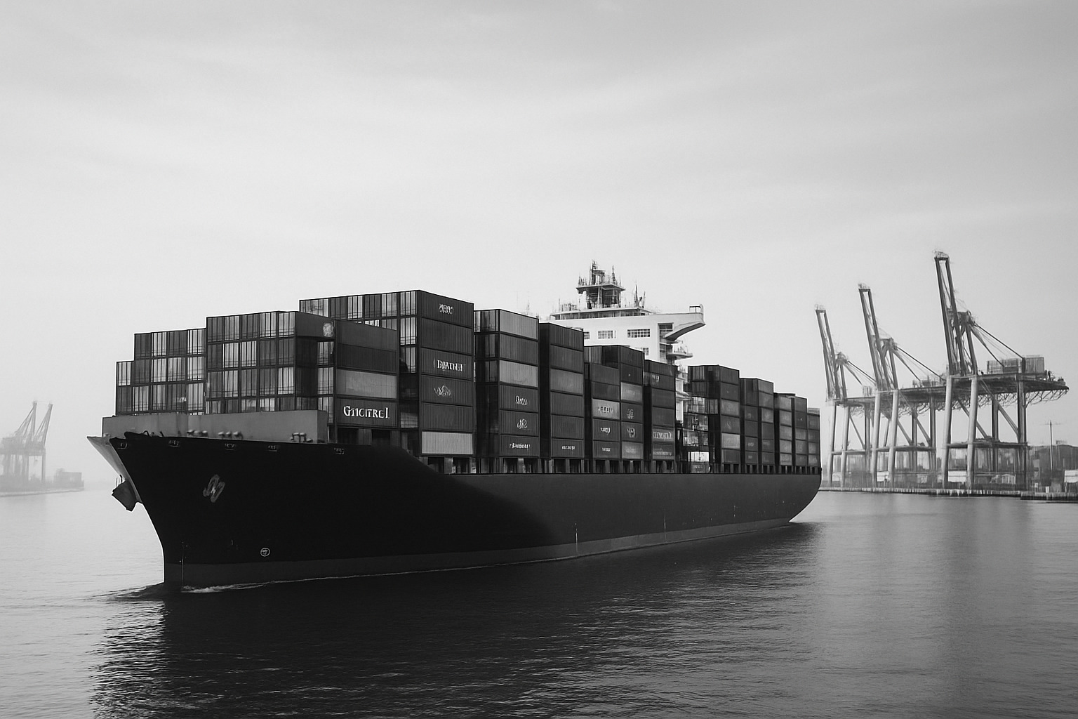 Giant ships move unseen, feeding nations through silent channels of global trade.