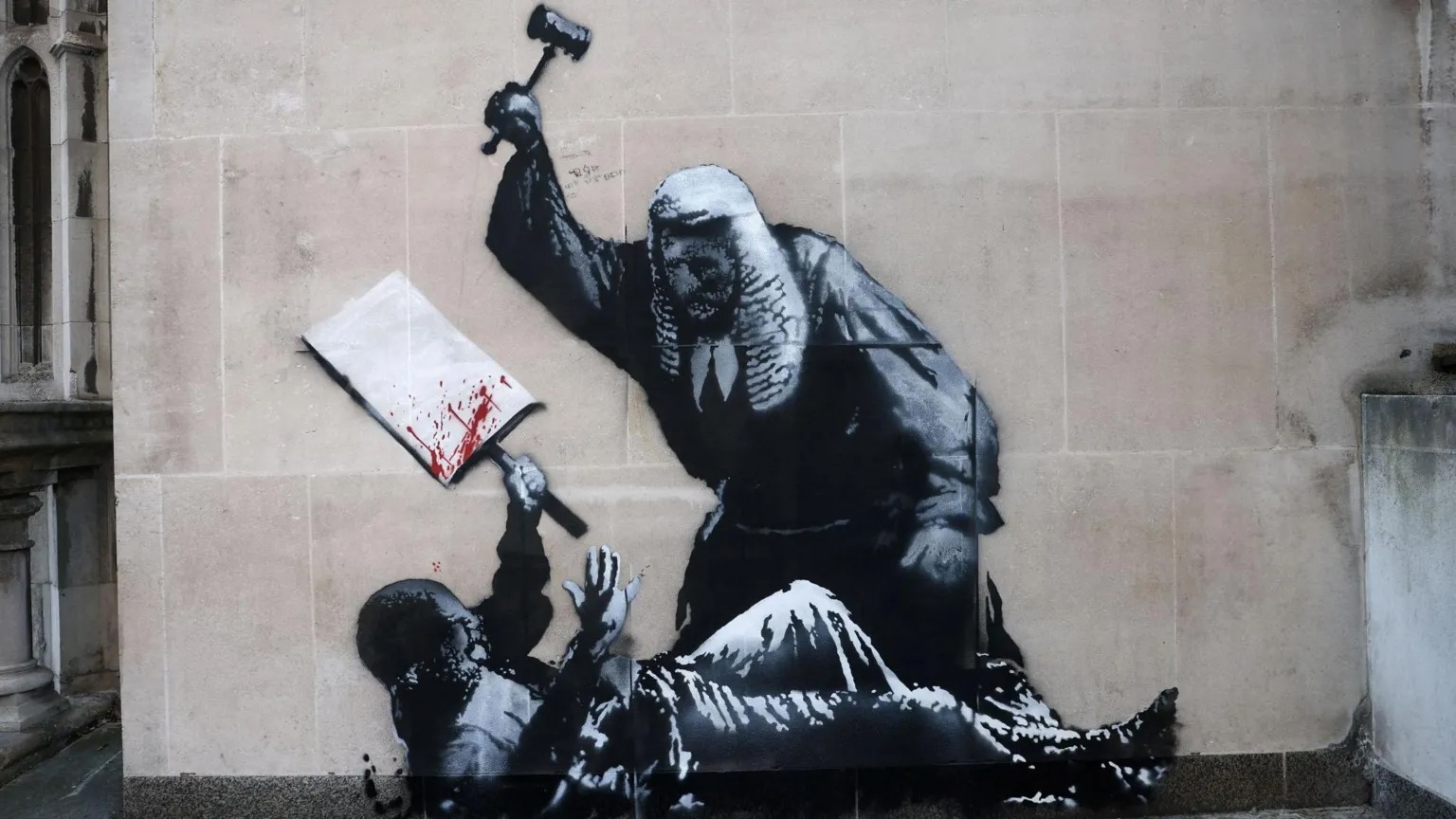 The Banksy mural that authorities don't want you to see.