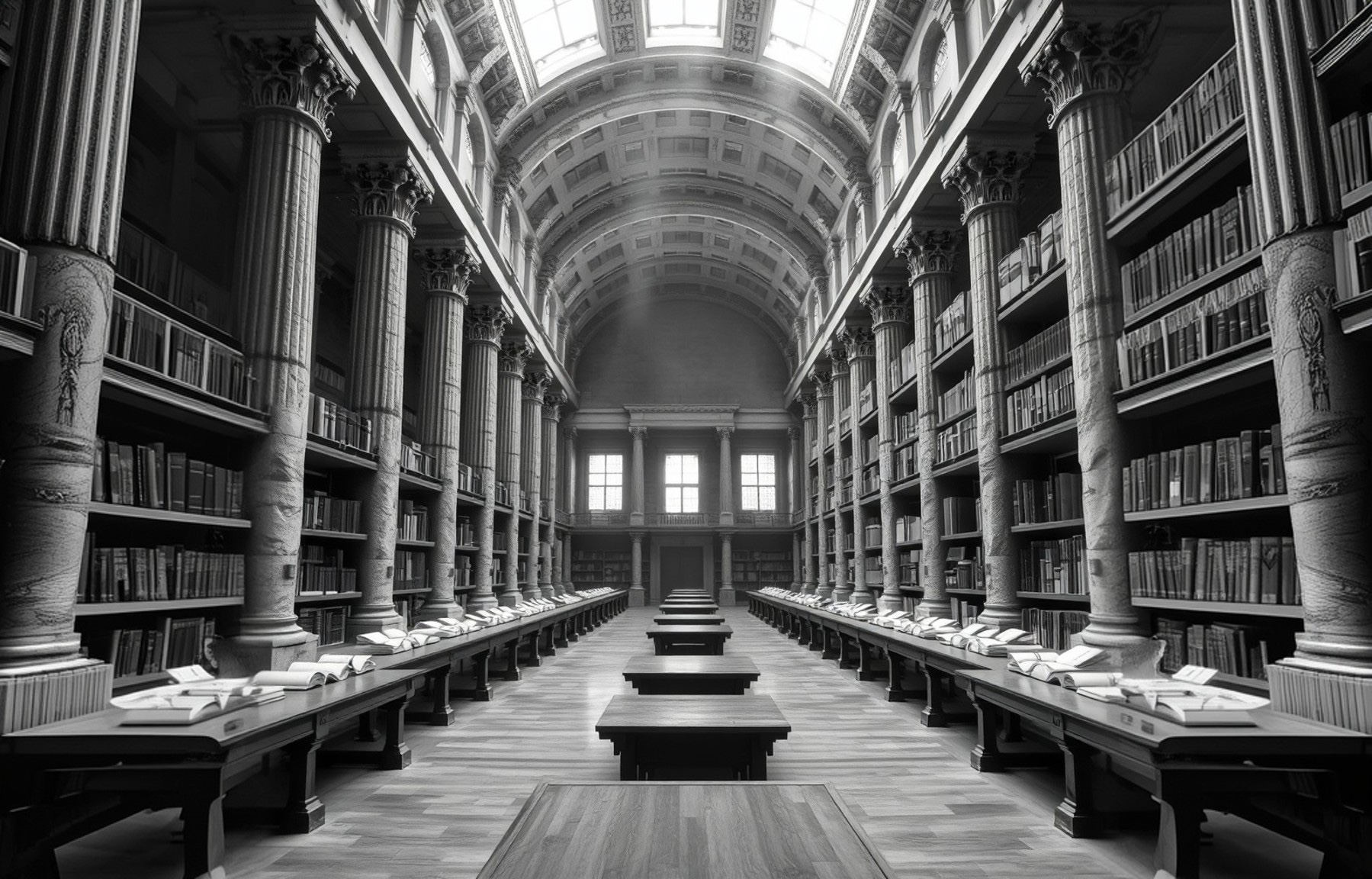 Visual reconstruction of an ancient library.
