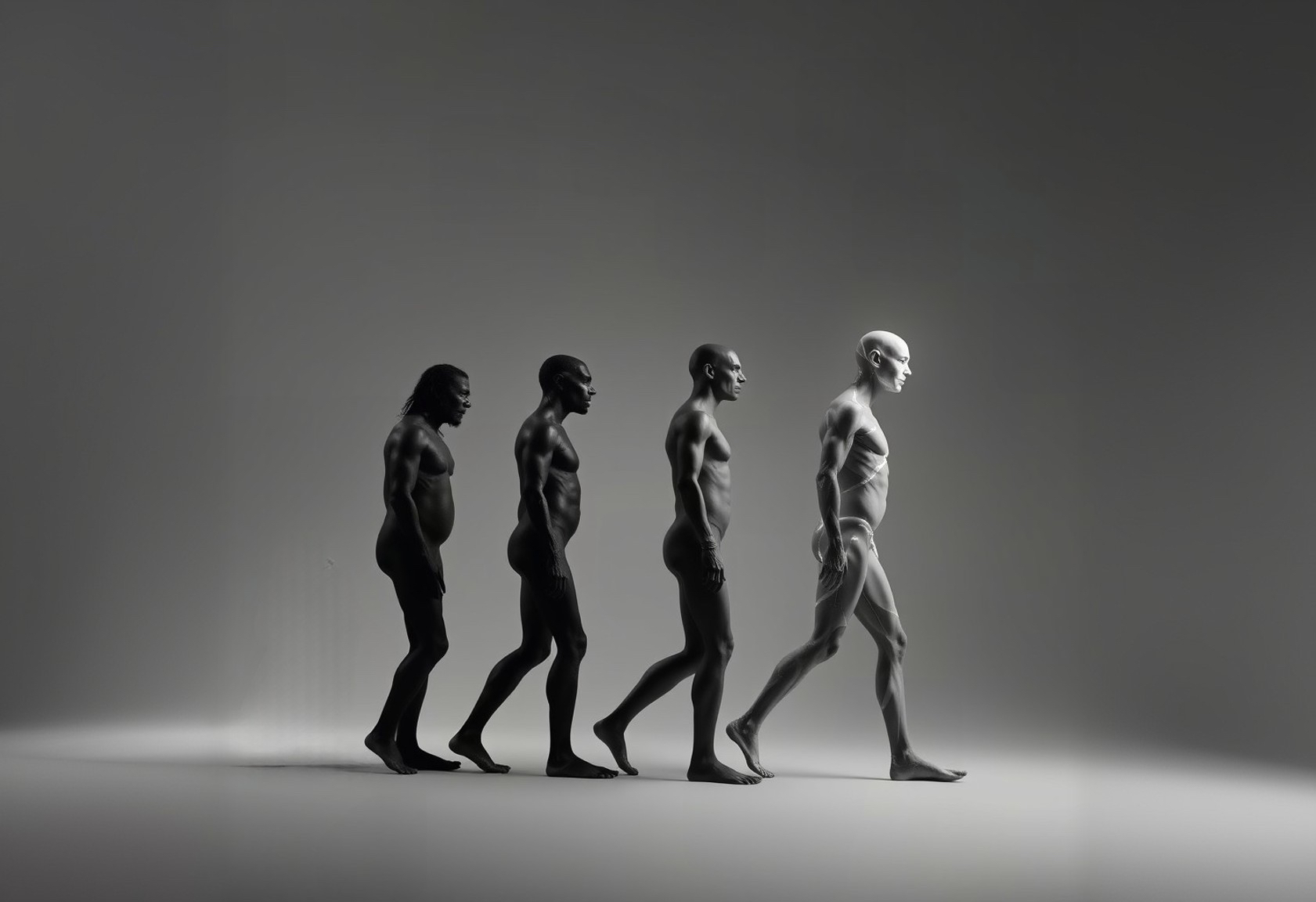 The arc of human evolution toward the transhuman.